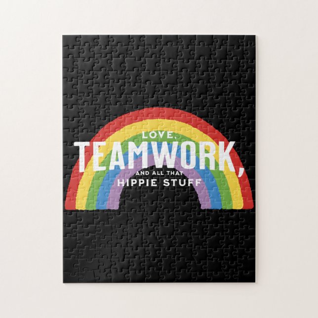 Puzzle Amour, travail d'équipe et tout ce truc hippie (Vertical)