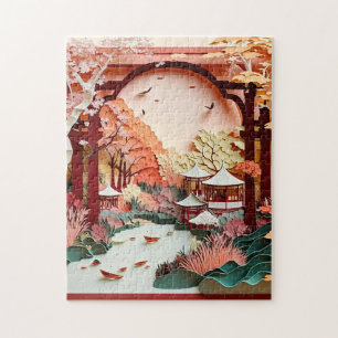 Puzzle Amoureux de les jardins japonais mignons