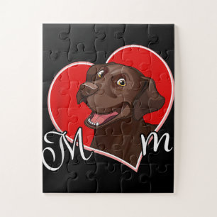 Puzzle Amoureux des chiens   Love Heart Chocolate Labrado