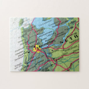 Puzzle Amsterdam, carte néerlandaise