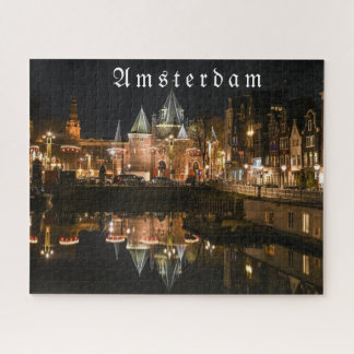 Puzzle Amsterdam de nuit, heure de Noël 2021 Jigsaw Puz