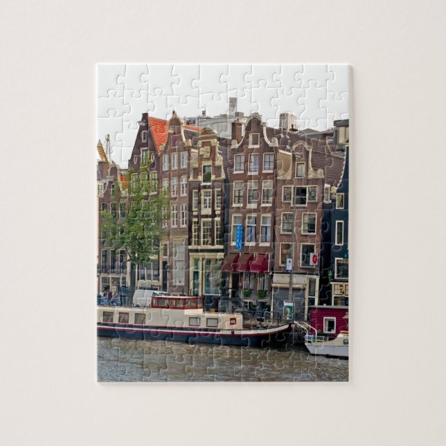 Puzzle Amsterdam, maisons sur le canal (Vertical)