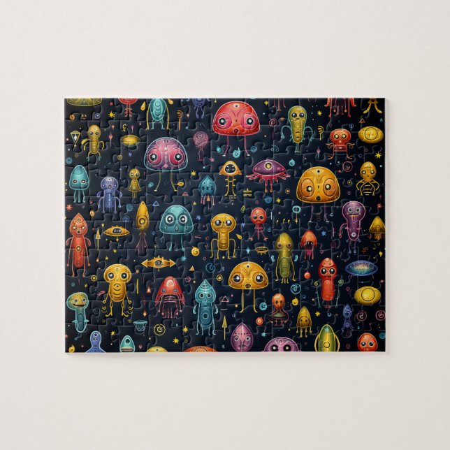 Puzzle amusant des Aliens (Horizontal)