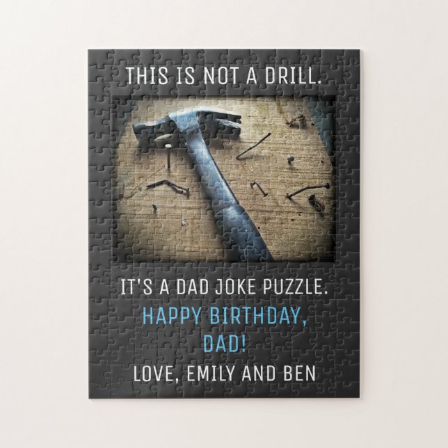 Puzzle Amusant Père Anniversaire "Pas un exercice" Papa p (Vertical)