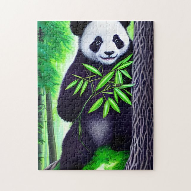 Puzzle Amusant Petit Ours Panda (Vertical)