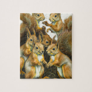 Puzzle Amusants Écureuil Animal Faune Nature Art