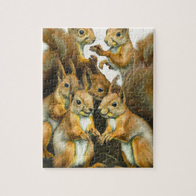 Puzzle Amusants Écureuil Animal Faune Nature Art (Vertical)