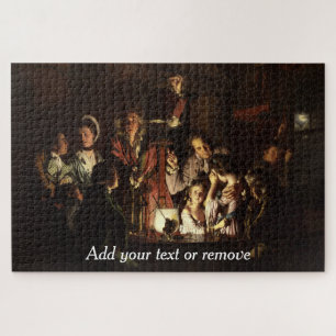 Puzzle "An Experiment on a Bird in an Air Pump", 1768, p.
