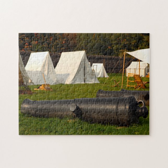 Puzzle Ancien canon de guerre civile. (Horizontal)