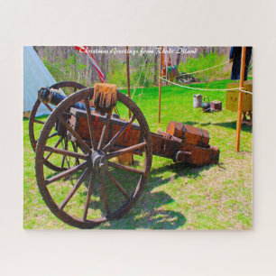 Puzzle Ancien canons de guerre civile.voeux de Noël