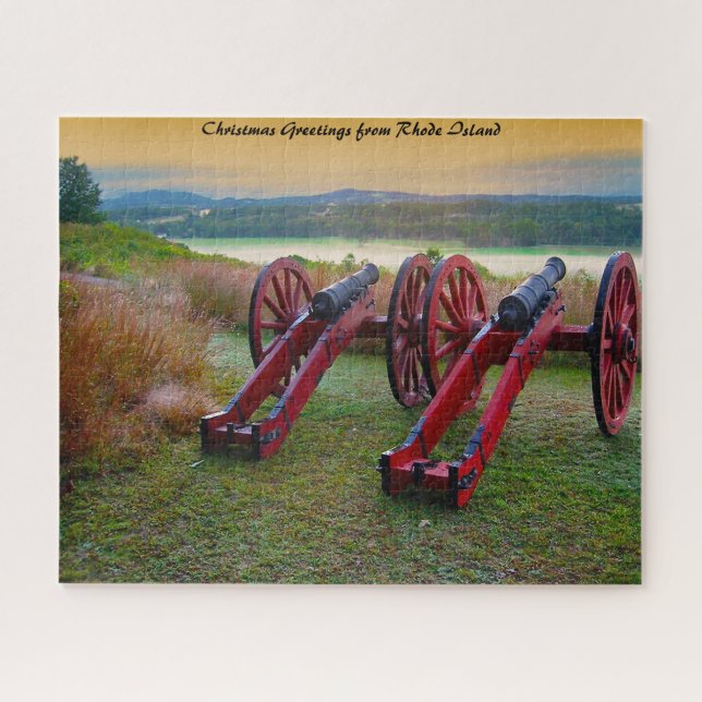 Puzzle Ancien canons de guerre civile.voeux de Noël (Horizontal)