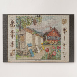 Puzzle Ancienne carte murale suédoise - Abeilles