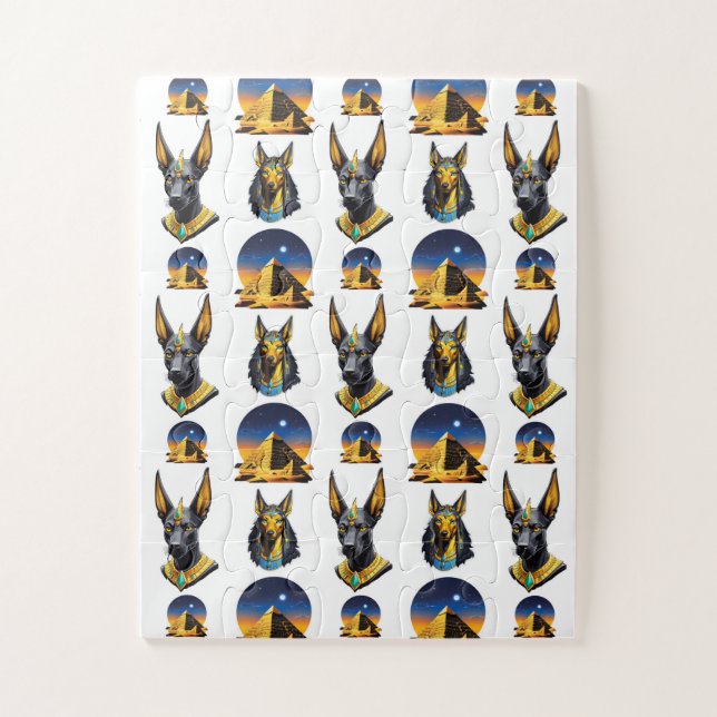 Puzzle Ancienne Egypte Pyramide Anubis Motif Design (Vertical)
