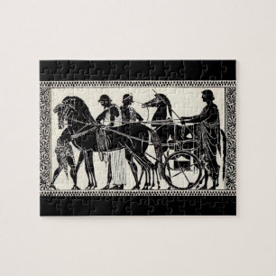 Puzzle anciens hommes et chevaux romains