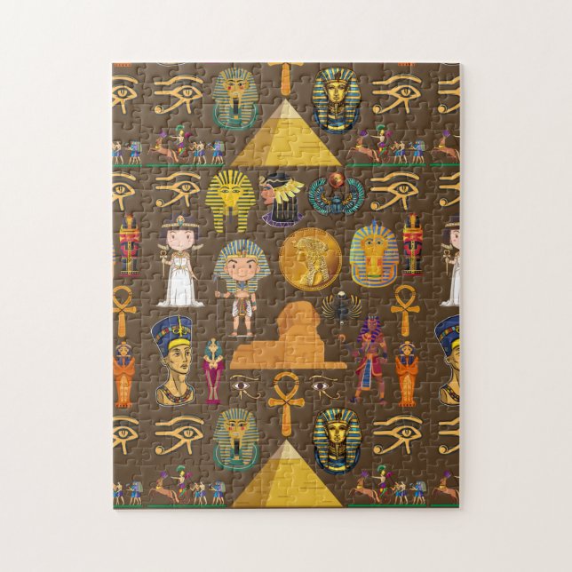 Puzzle Ancient Egyptian Hieroglyphic -Pattern Symbol  (Vertical)