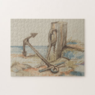 Puzzle Ancre nautique sur la scène terrestre