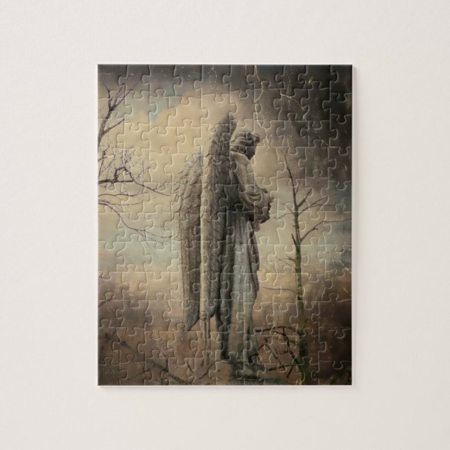 Puzzle Ange en pierre vieilli (Vertical)