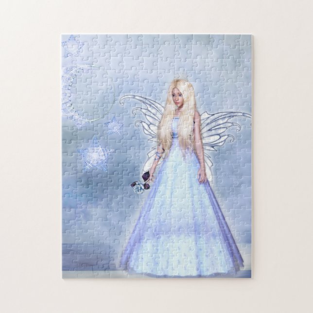 Puzzle Ange femelle en bleu (Vertical)