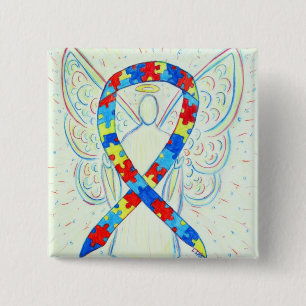 Puzzle Angel Autismus Sensibilisierungskampagne Ku Button