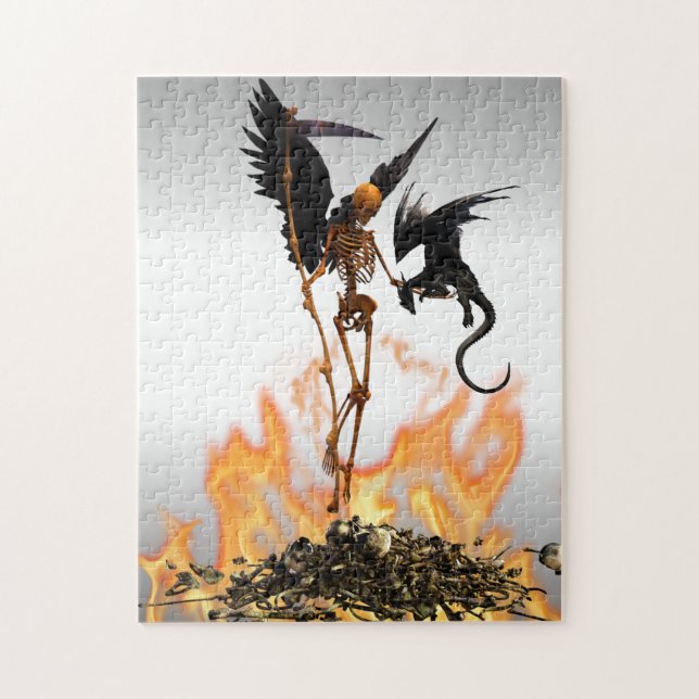 Puzzle Angel Skeleton Goth Dragon (Vertical)