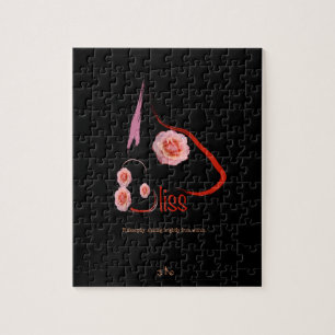 Puzzle Anglais Bull Terrier Bliss avec rose Pet Art