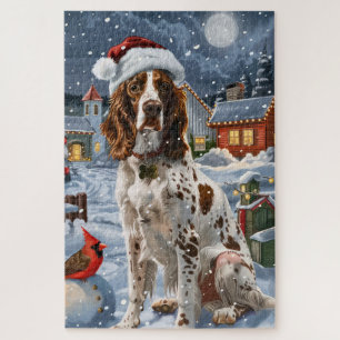 Puzzle Anglais Setter Winter Wonderland Christmas Joy
