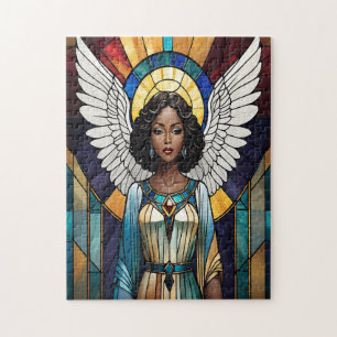 Puzzle Angle noir en verre tendu