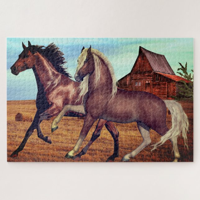 Puzzle animal de cheval (Horizontal)