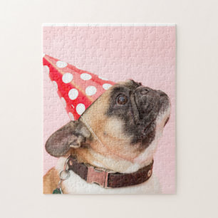 Puzzle animal de compagnie de chien chiot Carlin mignon