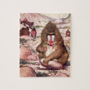 Puzzle Animal Sauvage Vintage, Babouins par Louis Sargent