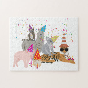 Puzzle Animaux - Beaux animaux ayant une fête