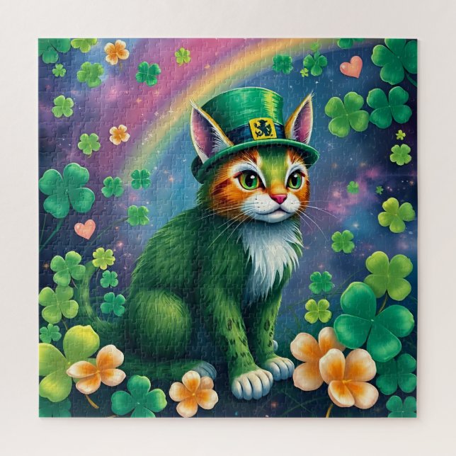 Puzzle Animaux chanceux déguisés - Saint Patrick’s Day Fu (Vertical)