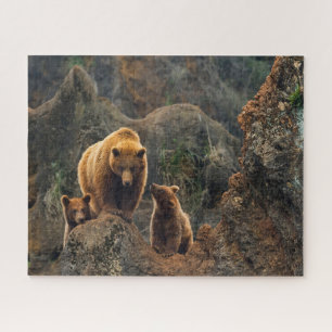 Puzzle Animaux de bébés cutest Famille d'ours Brown