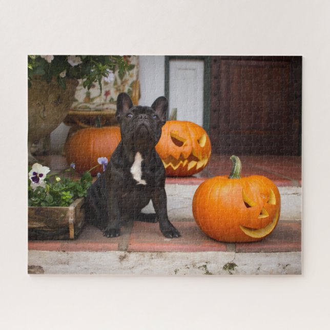 Puzzle Animaux de bébés cutest | French Bulldog Halloween (Horizontal)