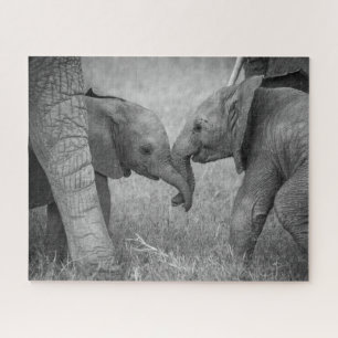 Puzzle Animaux de bébés cutest   Salutation des éléphants