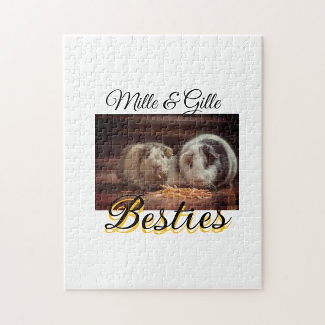 Puzzle Animaux de compagnie amis besties ajouter nom anim (Vertical)