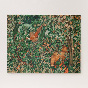 Puzzle ANIMAUX DE LA FORÊT Pheasant Renard Rouge, Vert Fl