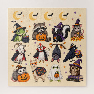 Puzzle ANIMAUX Mignons d'Halloween ENIGME