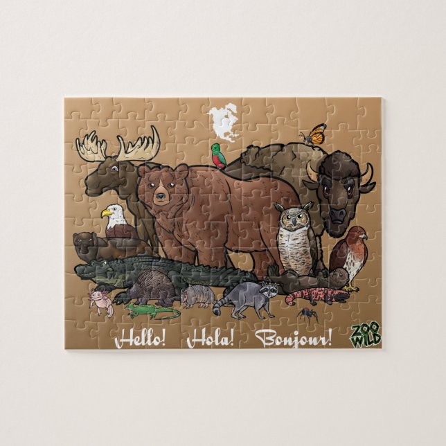 Puzzle Animaux nord-américains - casse-tête (Horizontal)