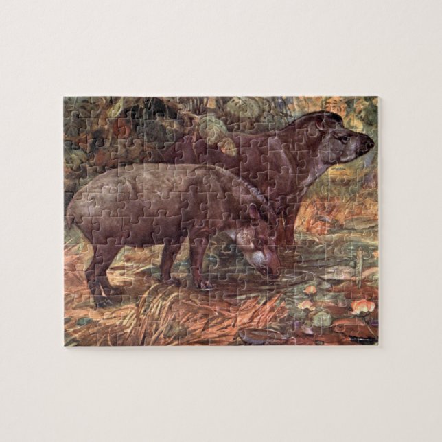 Puzzle Animaux Sauvages d'Antan, Tapirs par Winifred Aust (Horizontal)