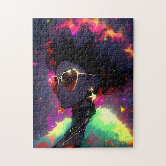 Puzzle Anime Girl African American Art (Vertical)