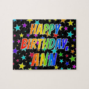 Puzzle "ANN" Prénom, Amusant "HEUREUX ANNIVERSAIRE"