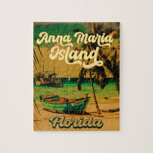 Puzzle Anna Maria île Floride Plage Rétro Souvenir (Vertical)