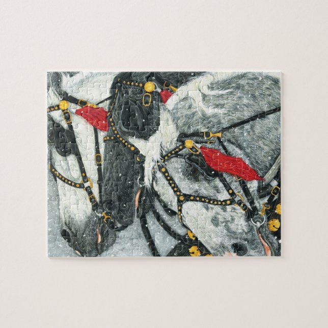 Puzzle Anneau de Sleigh Bells - équipe de cheval de (Horizontal)