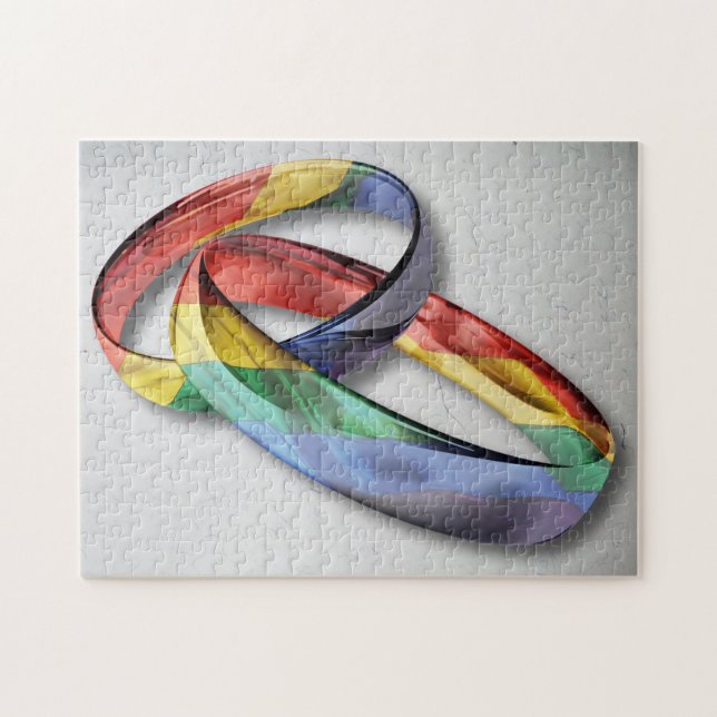 Puzzle Anneaux de mariage d'arc-en-ciel pour l'égalité de (Horizontal)