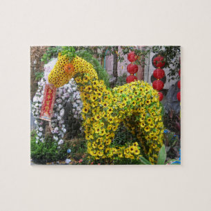 Puzzle Année du cheval   春 節 馬 ... Topiary chinois