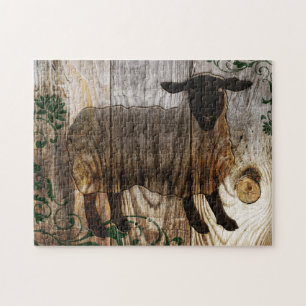 Puzzle année du mouton en bois