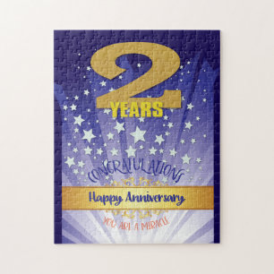 Puzzle Anniversaire de rétablissement de 2 ans chiffre gr