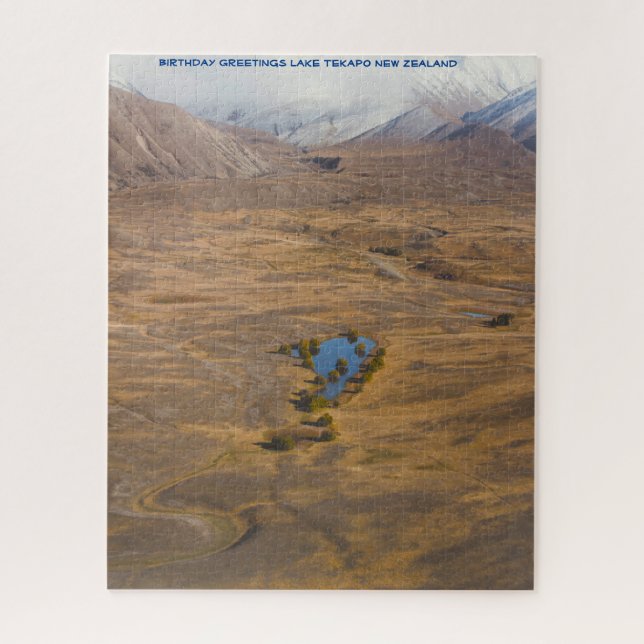 Puzzle Anniversaire Salutations Lac Tekapo Nouvelle-Zélan (Vertical)