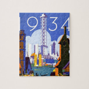 Puzzle Annonce 1934 vintage de l'Exposition universelle